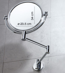 Gedy Michel, настенное круглое косметическое зеркало (2x), цвет хром