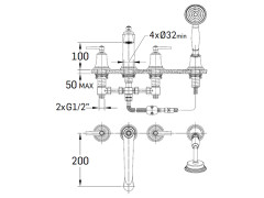 Смеситель для ванны MAMOLI MADEMOISELLE 146100000029