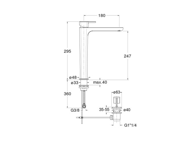 Смеситель для раковины CRISTINA KING KG21351