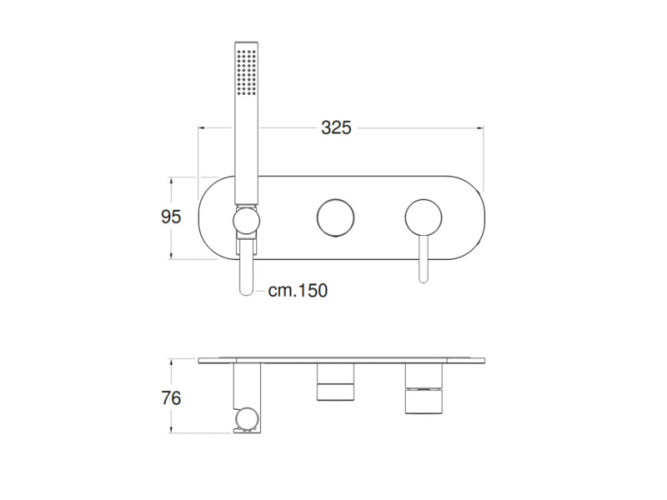 Наружные части смесителя для душа CRISTINA IX IX60228