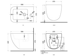 Биде подвесное CIELO SHUI COMFORT SHCOBS AV