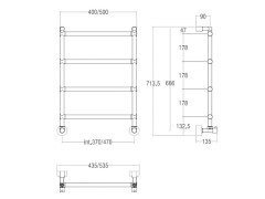 Полотенцесушитель модульный водяной MARGAROLI SOLE MA0442NN0410CR