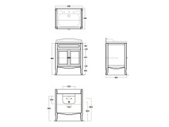 Тумба под раковину SIMAS ARCADE ARMD70 bianco