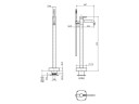 Смеситель напольный для ванны FIMA CARLO FRATTINI SPILLO UP F3034/6CR