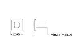 Наружный комплект для запорного клапана душа CRISTINA Thermostatic external parts IT71077