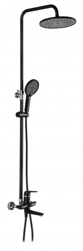 24061-C Душевой релинг (ЧЕРНЫЙ)  GANZER  (4/1шт)