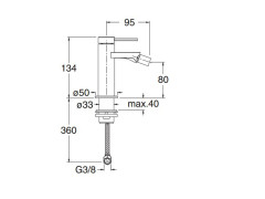 Смеситель для биде CRISTINA UNI C UC37051