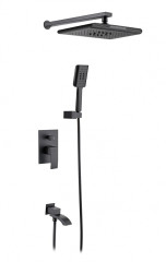 44065-C Встроенный смес для душа с 3-функ. (чер.+хром) "GANZER" (6/1шт)