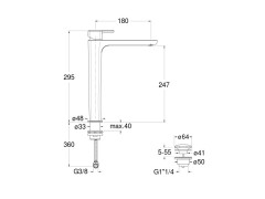 Смеситель для раковины CRISTINA KING KG21251