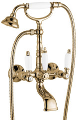 Emmevi Deco Ceramic, смеситель с ручным душем для ванной, цвет бронза