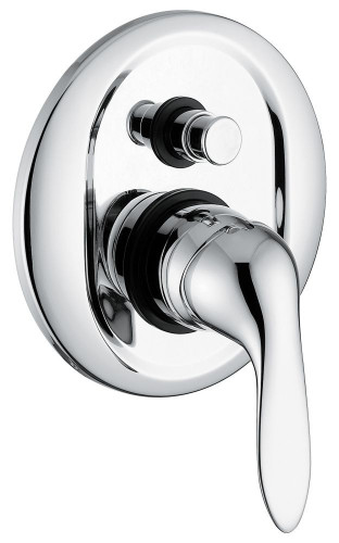 Emmevi Neco, однорычажный встраиваемый смеситель для душа с дивертером на 2 выхода, цвет хром