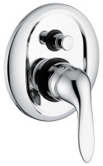 Emmevi Neco, однорычажный встраиваемый смеситель для душа с дивертером на 2 выхода, цвет хром