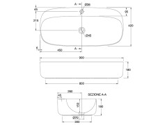 Раковина накладная Scarabeo MOON 5506/49