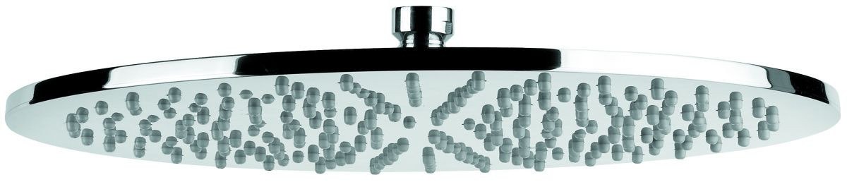 Emmevi, душевая круглая антикальковая головка из латуни 300 мм, подключение 1/2", цвет черный матовый