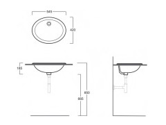 Раковина встраиваемая SIMAS LAVABI S 50P bia