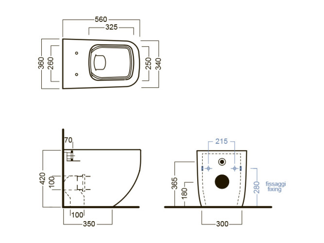 Унитаз напольный безободковый(RIMLESS) HATRIA NEXT Y3AY01
