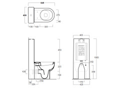 Унитаз приставной SIMAS E-LINE EL 01 bia