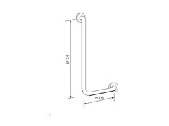 Поручень с прямым углом слева HATRIA AUTONOMY Y0CS01
