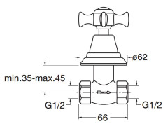 Запорный кран CRISTINA CANOVA CN62051