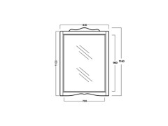 Зеркало в раме SIMAS ARCADE ARS2 bianco