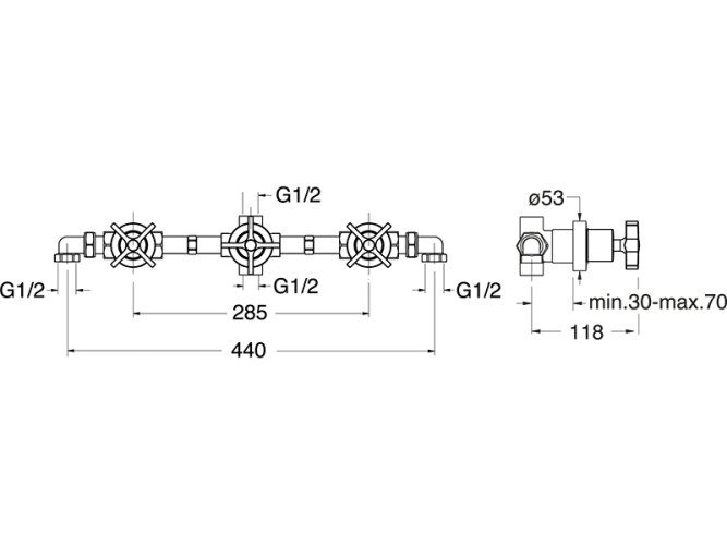 Смеситель для душа CRISTINA CROSS ROAD CR11451