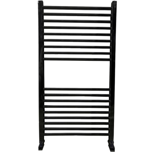 Полотенцесушитель Ника MODERN ЛМ-2 100/50 Soft Touch черный матовый с вентилями (комплект люкс)