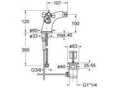 Смеситель для биде CRISTINA CANOVA CN31246