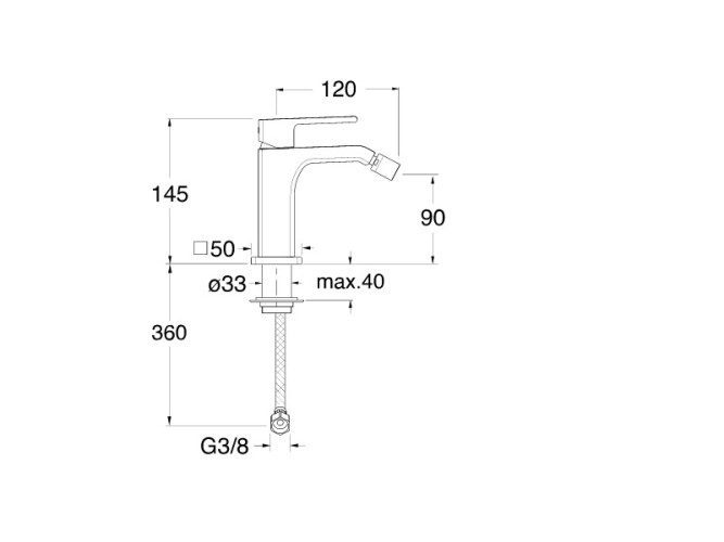 Смеситель для биде CRISTINA QUADRI S QS37051