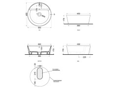 Раковина накладная CIELO ERA-ECO HALAT45 TL