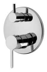 Emmevi Filobrass, однорычажный встраиваемый смеситель для душа с рычажным дивертером, на 3 выхода, цвет зачищенное золото