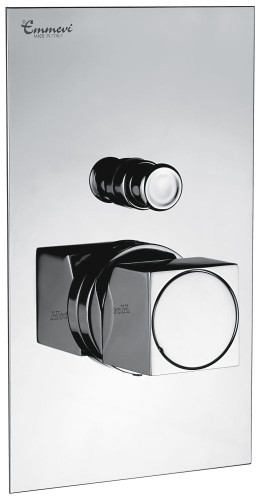 Emmevi Siris, однорычажный встраиваемый смеситель для душа с дивертером на 2 выхода, цвет хром