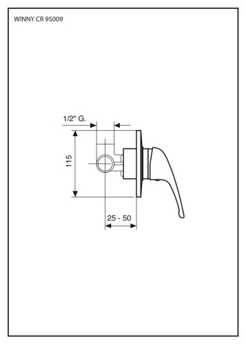 Emmevi Winny, смеситель внутристенный, цвет хром