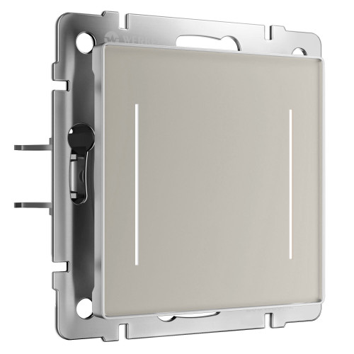 Сенсорный выключатель двухклавишный с подсветкой (дымчатый) W4522014