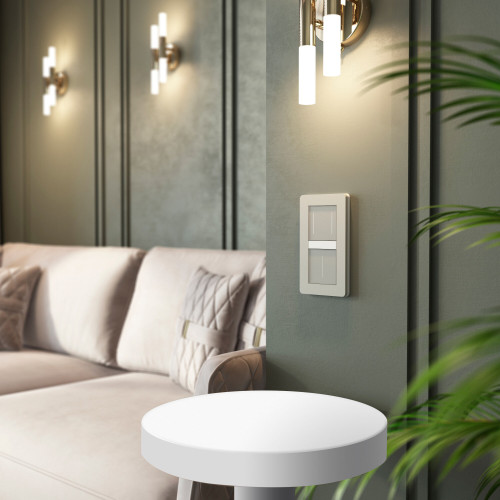 Сенсорный выключатель двухклавишный с подсветкой (дымчатый) W4522014