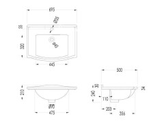 Раковина подвесная DEVON &amp; DEVON WESTMINSTER IBLM1FWES