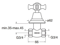 Запорный кран CRISTINA CANOVA CN62192