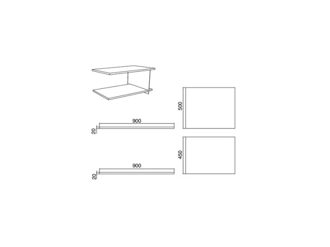 Пара столешниц Scarabeo SLIDE 2313/97