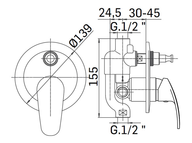 Смеситель для душа MAMOLI CESARE 293200000021