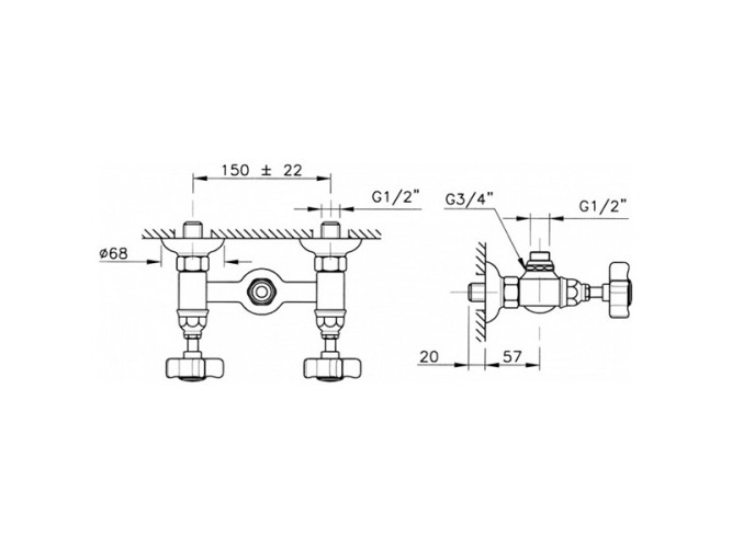 Смеситель для душа NICOLAZZI P.M.BLANC 1425BZ78