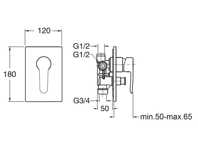 Смеситель для душа CRISTINA NEW DAY ND64951