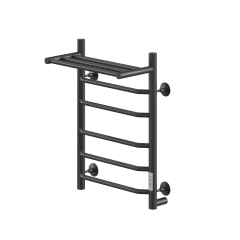 Полотенцесушитель Электрич.кабельный Ника WAY-3 60/40 с полкой RAL9005 черный матовый U