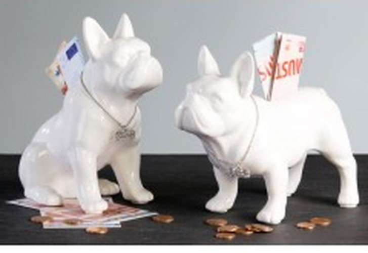 Casablanca, керамическая копилка "Бульдоги", цвет белый (продаются парой)