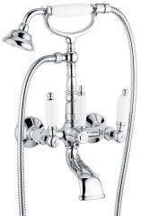 Emmevi Deco Ceramic, смеситель с ручным душем для ванной, цвет хром