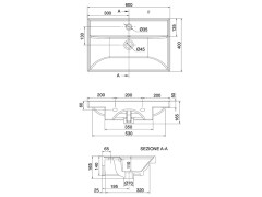 Раковина встраиваемая/подвесная Scarabeo ML 3001