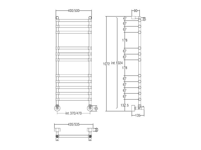 Полотенцесушитель водяной MARGAROLI SOLE MA0464NN1102CR