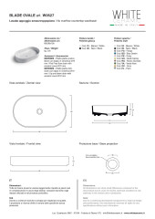 White Ceramic Blade, накладная овальная раковина 60x36x12h см, цвет черный матовый