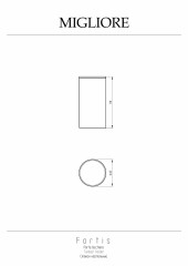 Стакан настольный, золото Migliore FORTIS