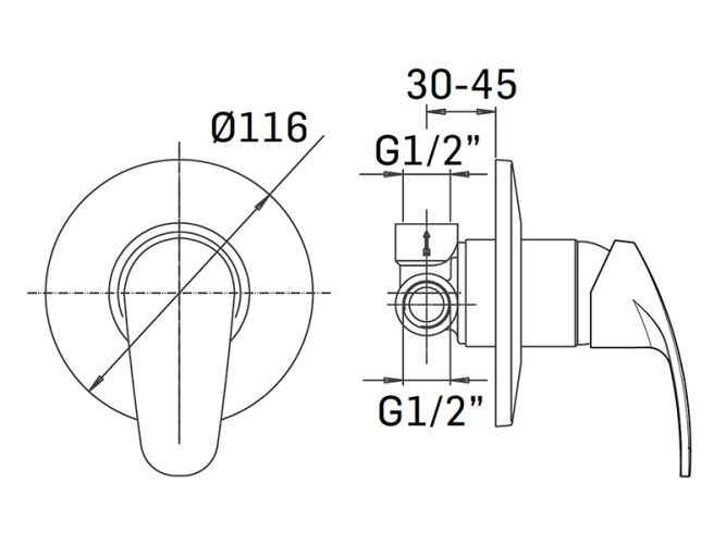 Смеситель для душа MAMOLI CESARE 393000000021