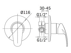 Смеситель для душа MAMOLI CESARE 393000000021