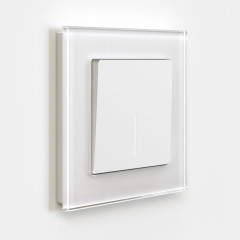 Выключатель одноклавишный с подсветкой (белый матовый) W1110161